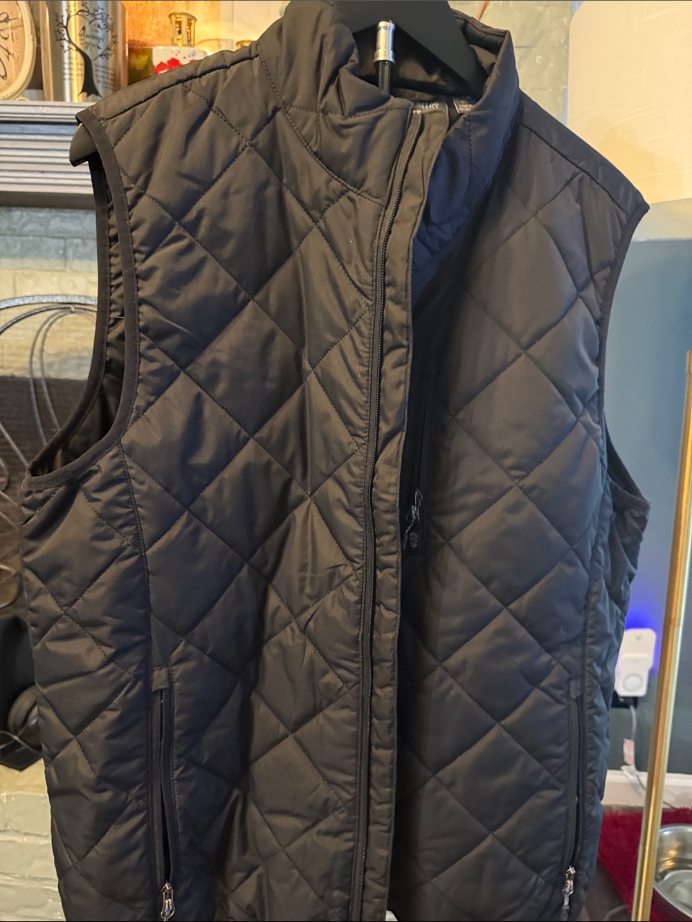 Free Country Black Quilted Sleeveless Vest NWOT